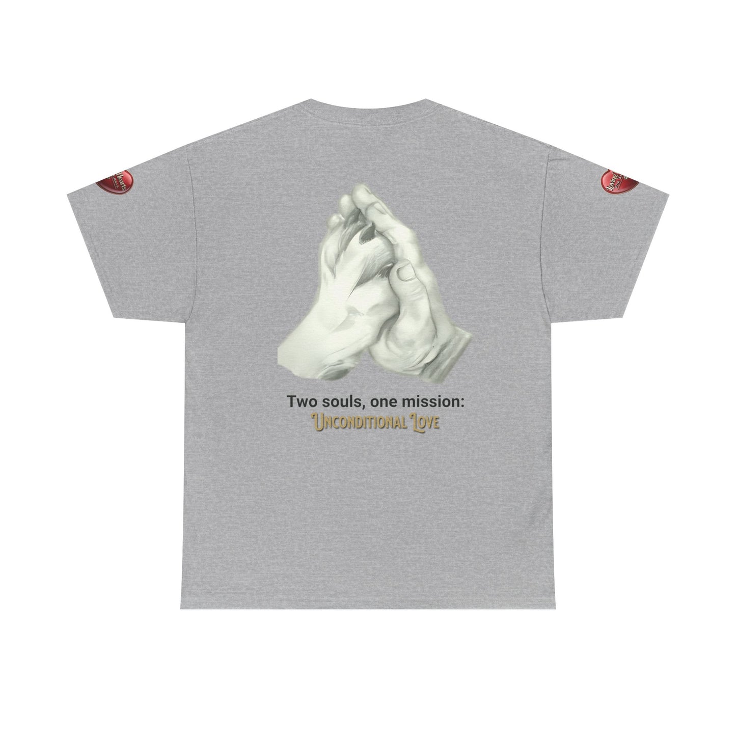 Two Souls, One mission: Unconditional Love t-shirt - Unisex Heavy Cotton Tee