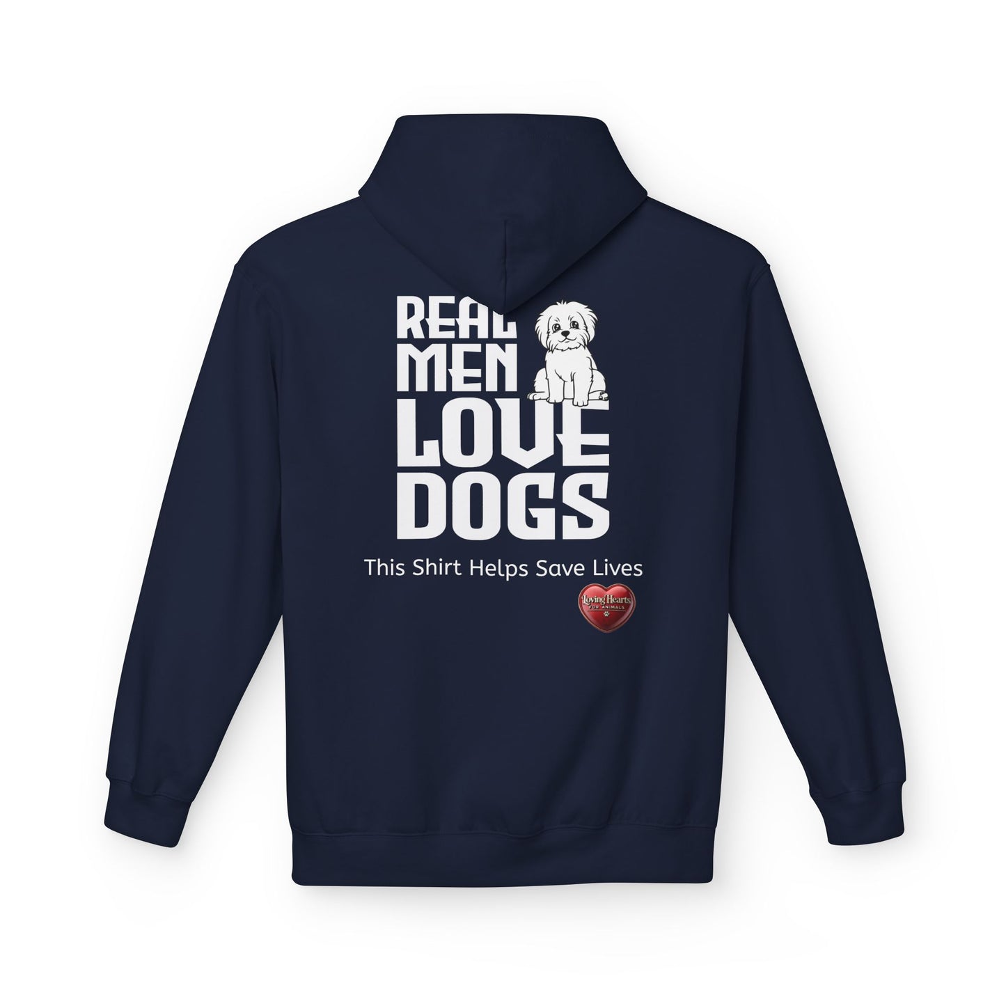 Real Men Love Dogs – Classic Dog Lover Midweight Fleece Hoodie