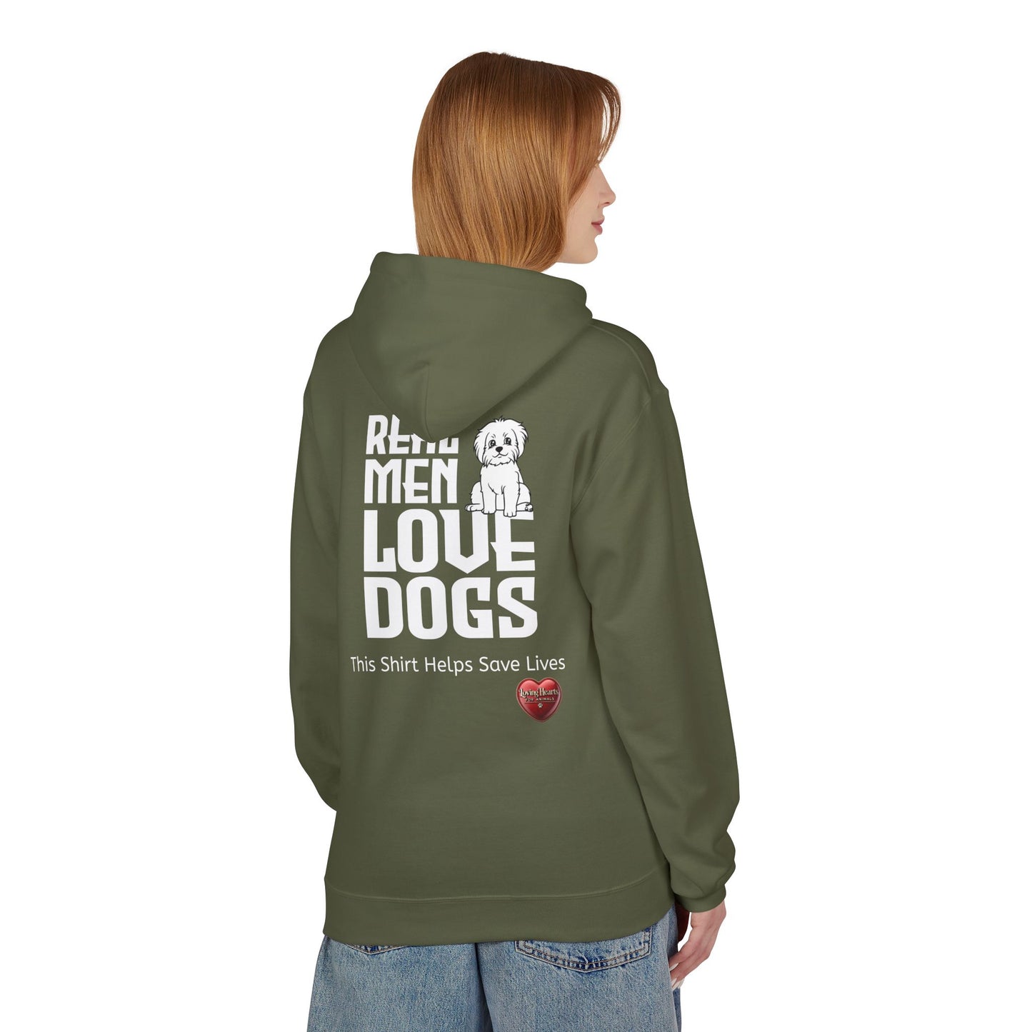 Real Men Love Dogs – Classic Dog Lover Midweight Fleece Hoodie