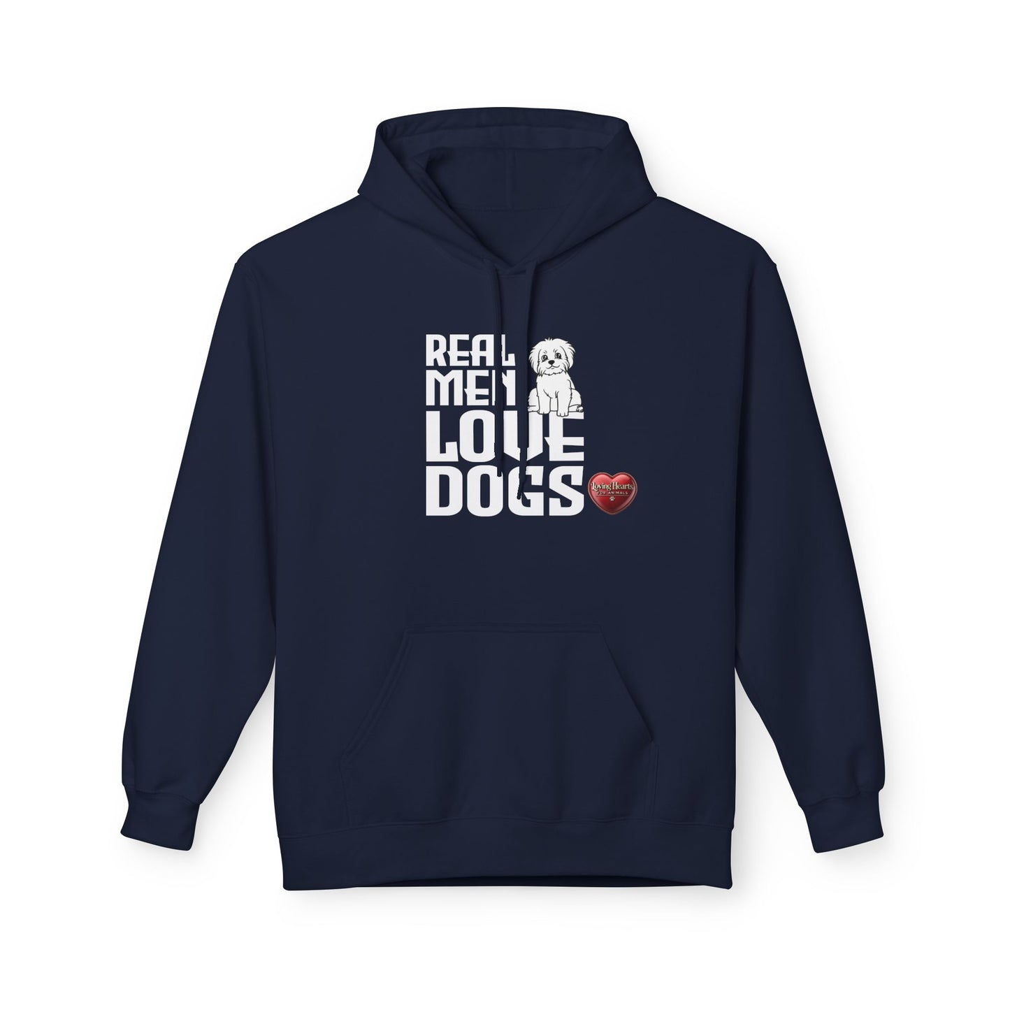 Real Men Love Dogs – Classic Dog Lover Midweight Fleece Hoodie