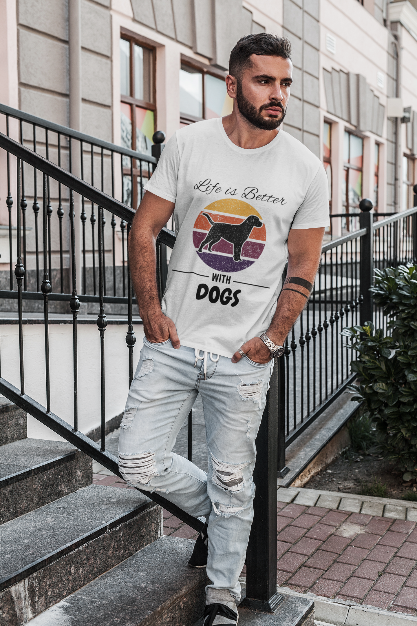 Life is Better with Dogs – Classic Dog Lover T-Shirt