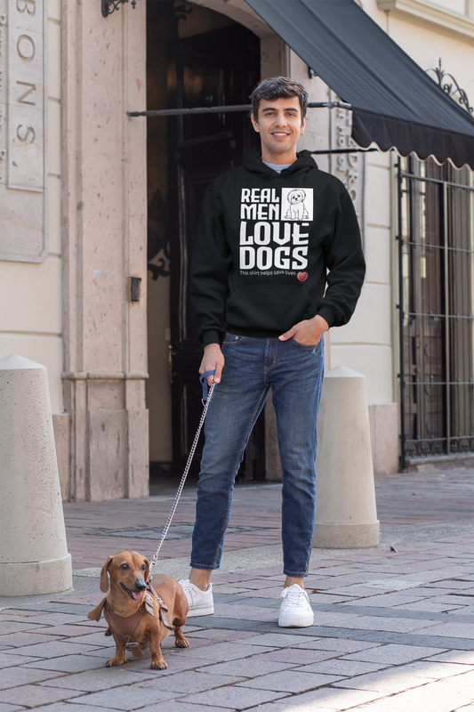 Real Men Love Dogs – Classic Dog Lover Midweight Fleece Hoodie