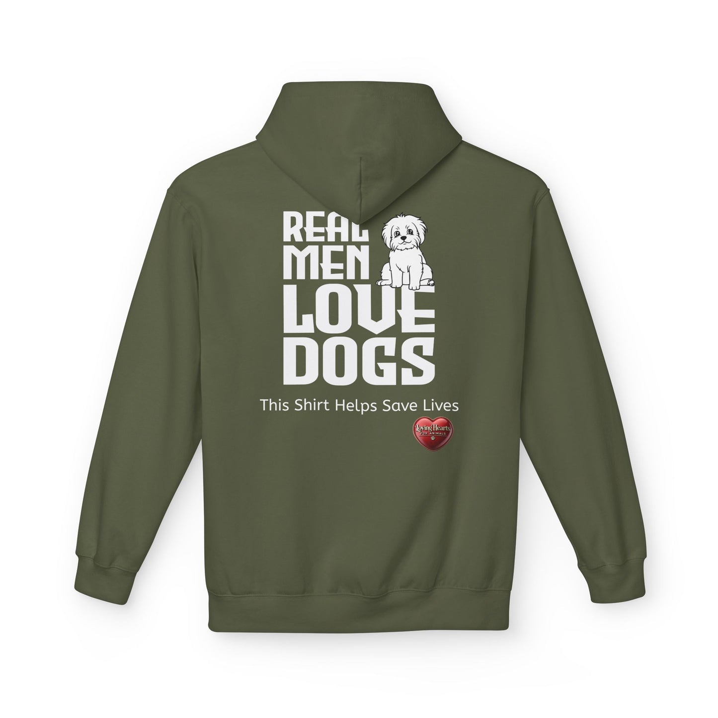 Real Men Love Dogs – Classic Dog Lover Midweight Fleece Hoodie