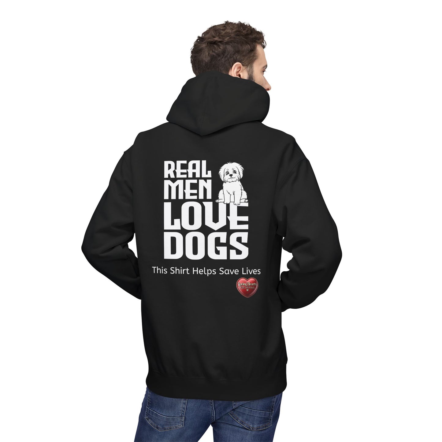 Real Men Love Dogs – Classic Dog Lover Midweight Fleece Hoodie